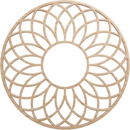 Ekena Millwork Cannes Wood Fretwork Pierced Ceiling Medallion, Alder, 16"OD x 5 1/2"ID x 1/4"T CMWP16X16X0250CNAL